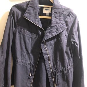 Navy Blue Cinched Jacket